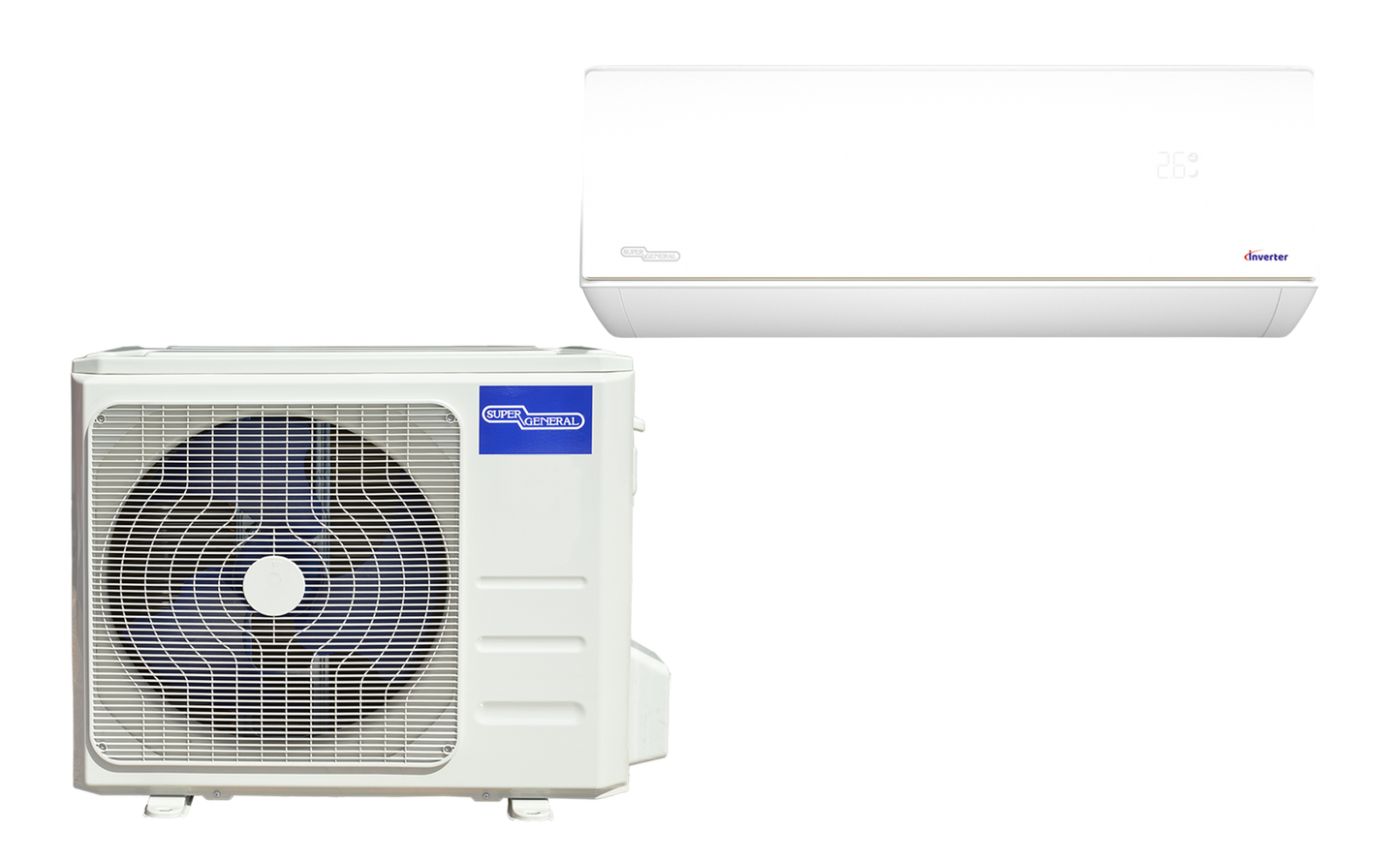 Super General Wall Split Inverter AC 1.0 Ton SGS-121i with gold fin coating